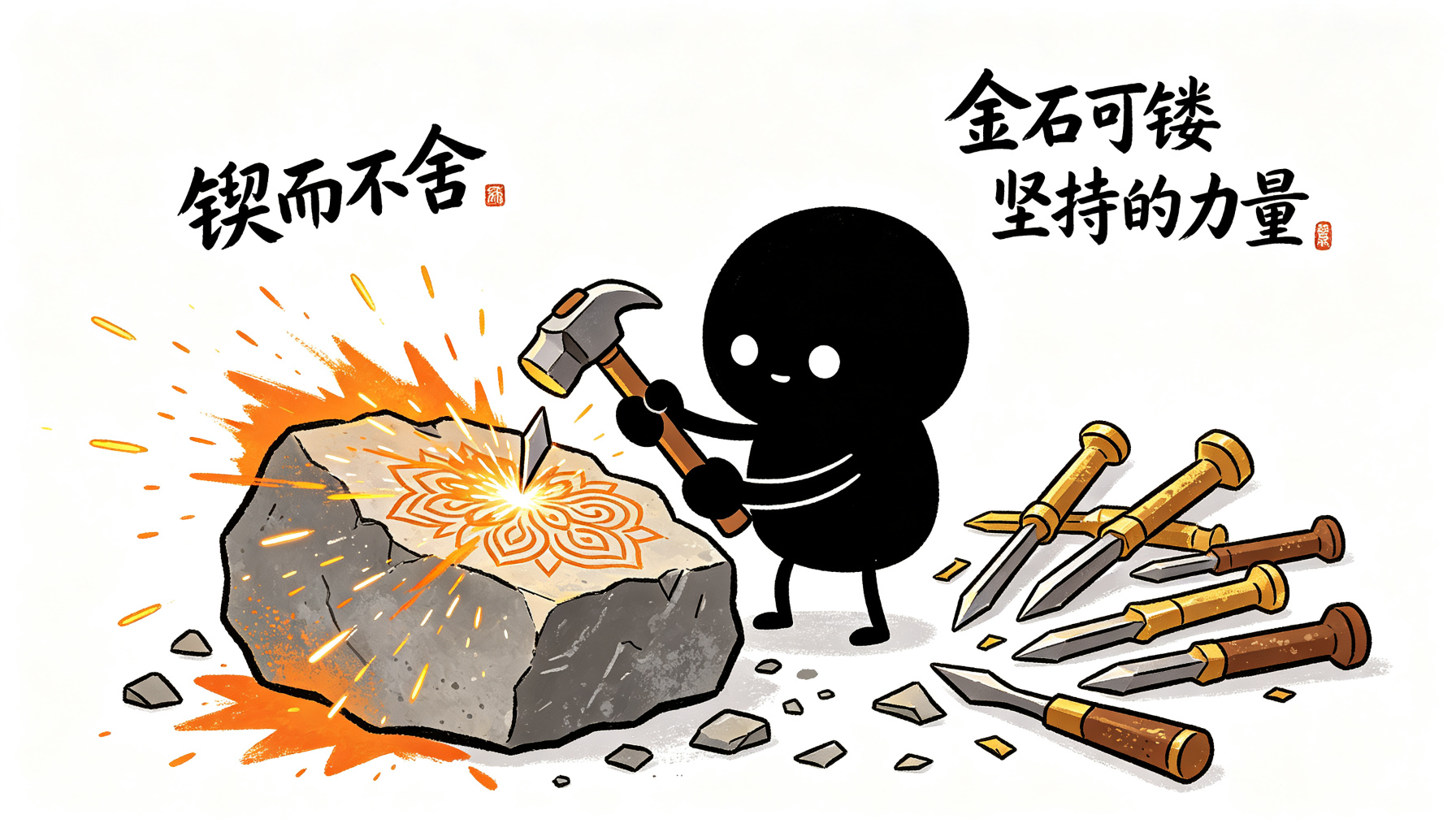 锲而不舍，金石可镂——坚持的力量